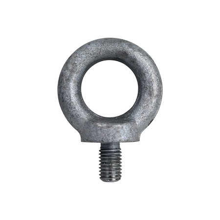 AZTEC LIFTING HARDWARE Eye Bolt With Shoulder, M12, 20.5 mm Shank, 30 mm ID, Carbon Steel, Hot Dipped Galvanized DIN012-HDG